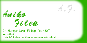 aniko filep business card